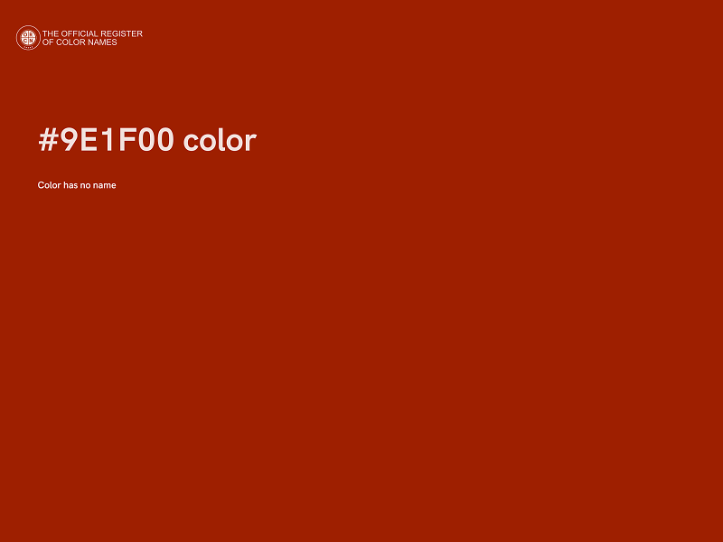 #9E1F00 color image