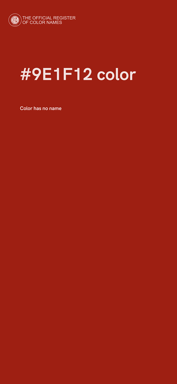 #9E1F12 color image