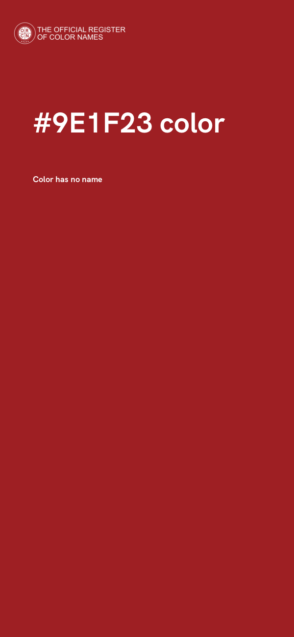 #9E1F23 color image