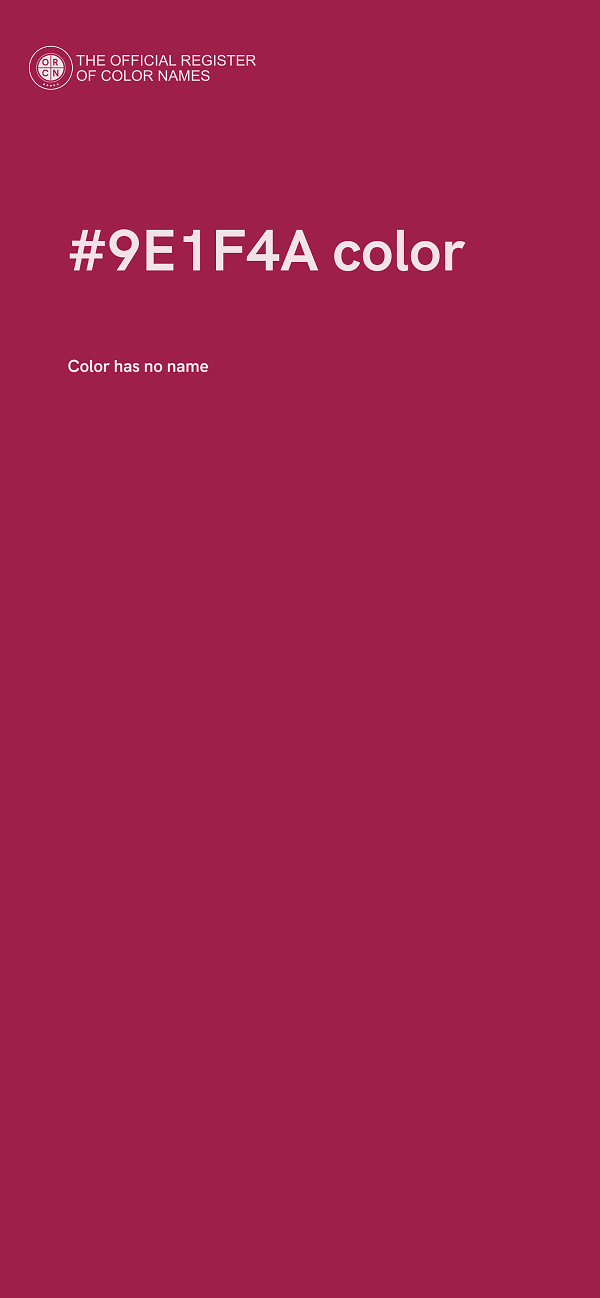 #9E1F4A color image