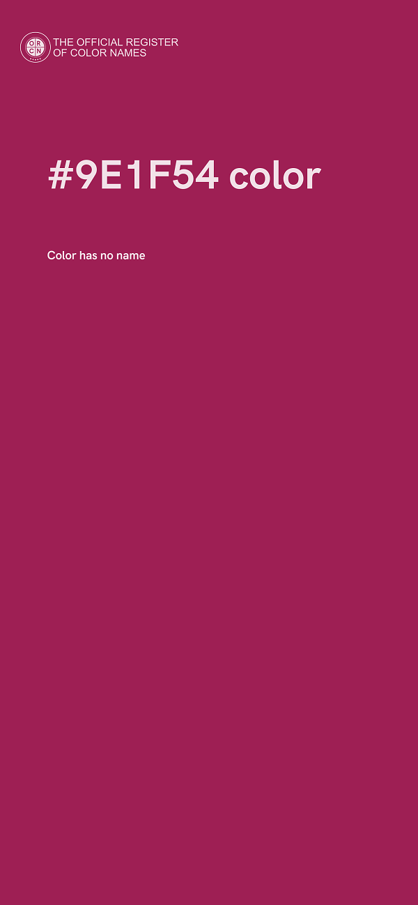 #9E1F54 color image