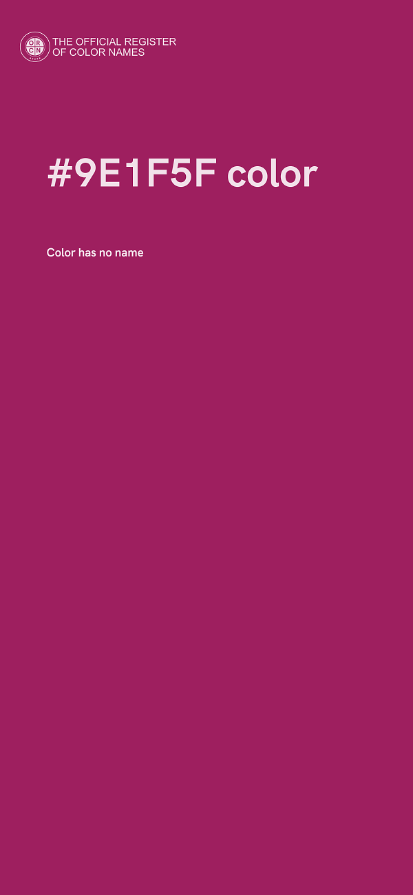 #9E1F5F color image