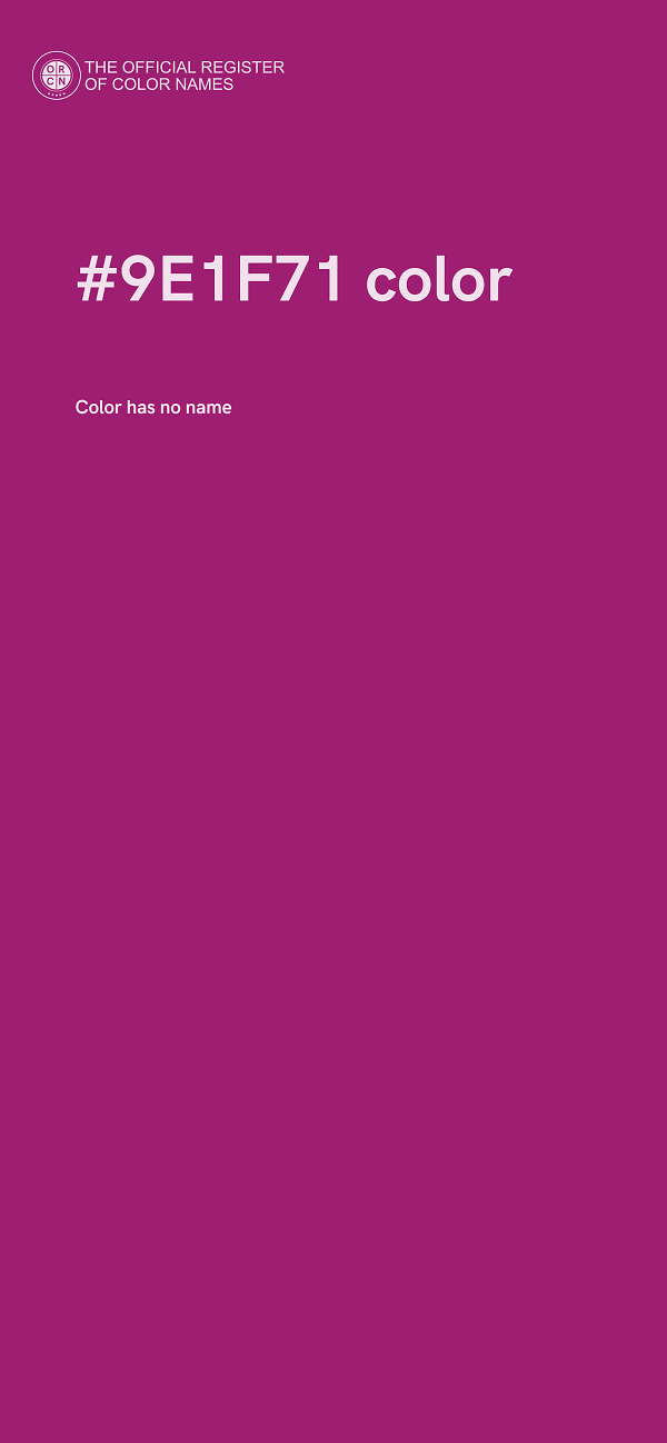 #9E1F71 color image