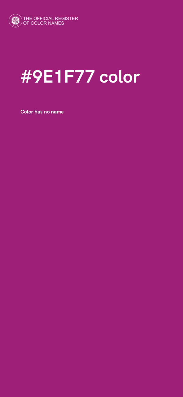 #9E1F77 color image