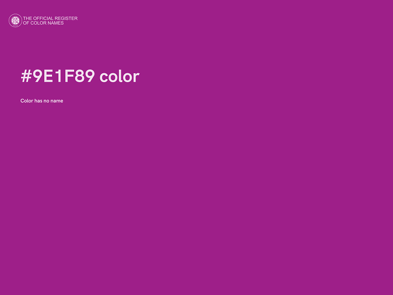 #9E1F89 color image