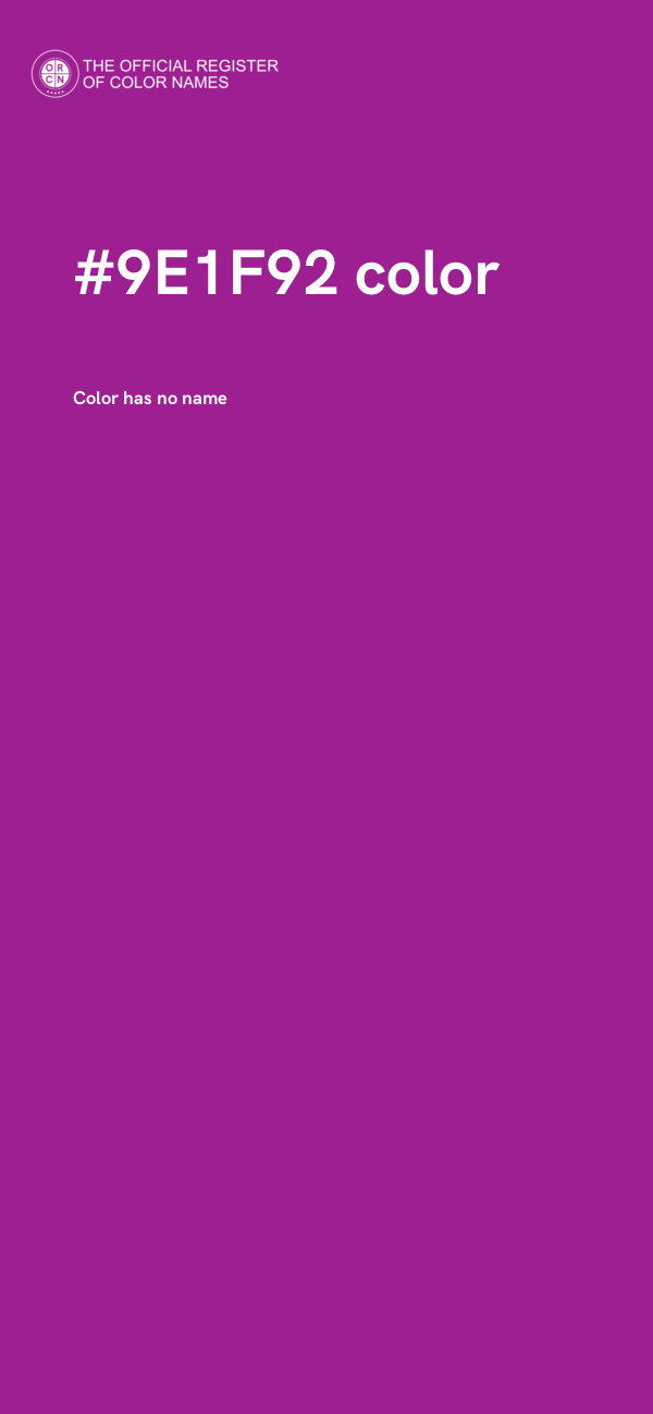 #9E1F92 color image