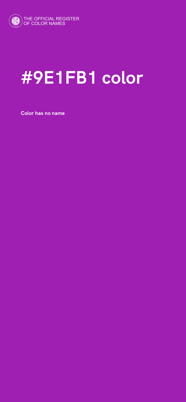 #9E1FB1 color image