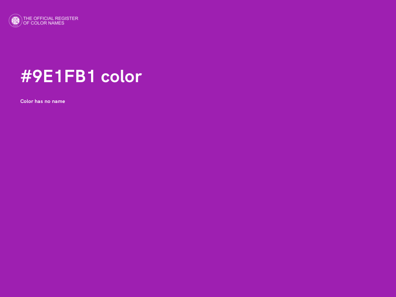 #9E1FB1 color image