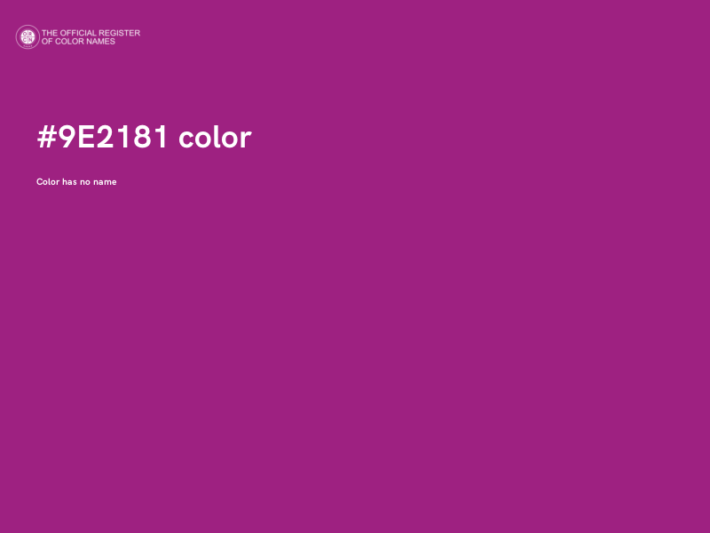 #9E2181 color image