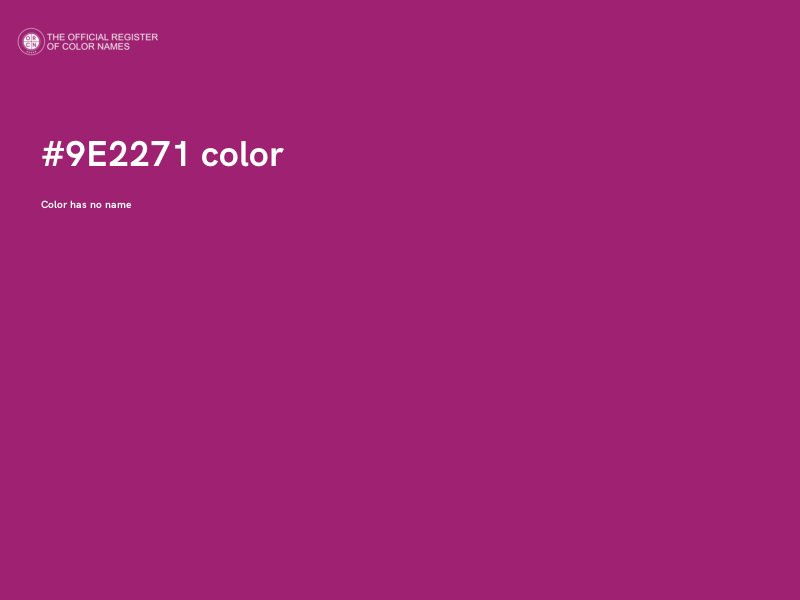 #9E2271 color image