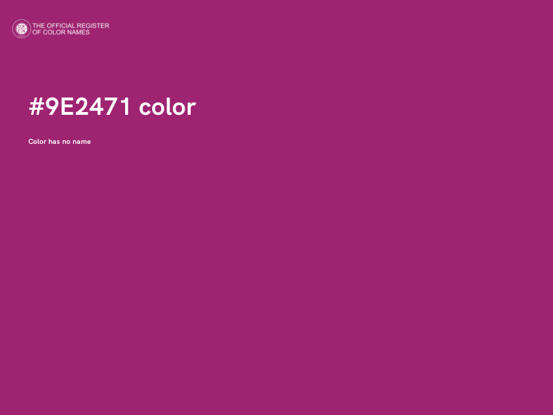 #9E2471 color image