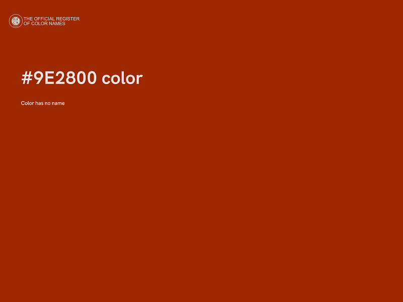 #9E2800 color image