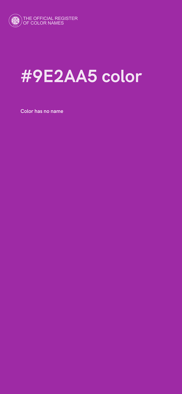 #9E2AA5 color image