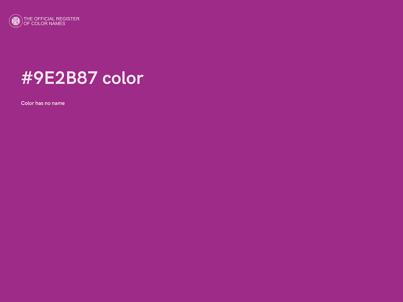 #9E2B87 color image