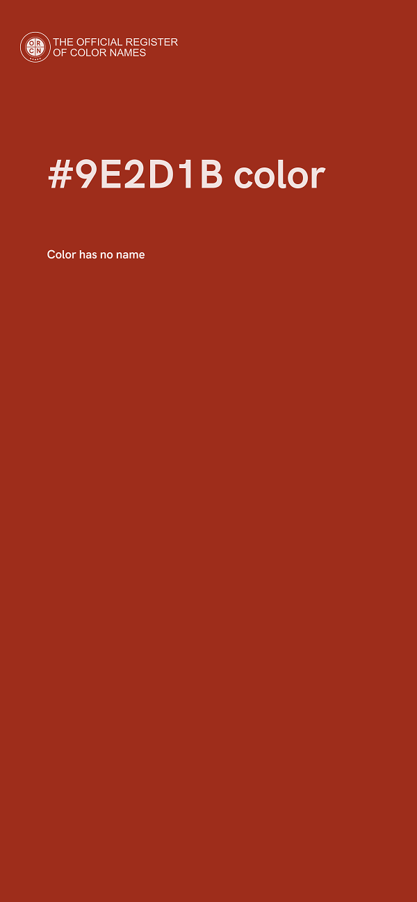 #9E2D1B color image