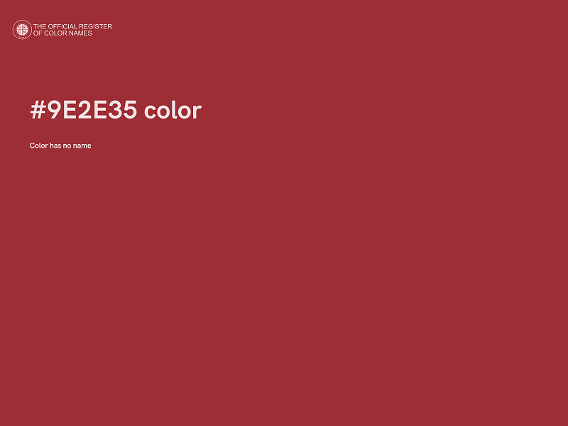 #9E2E35 color image