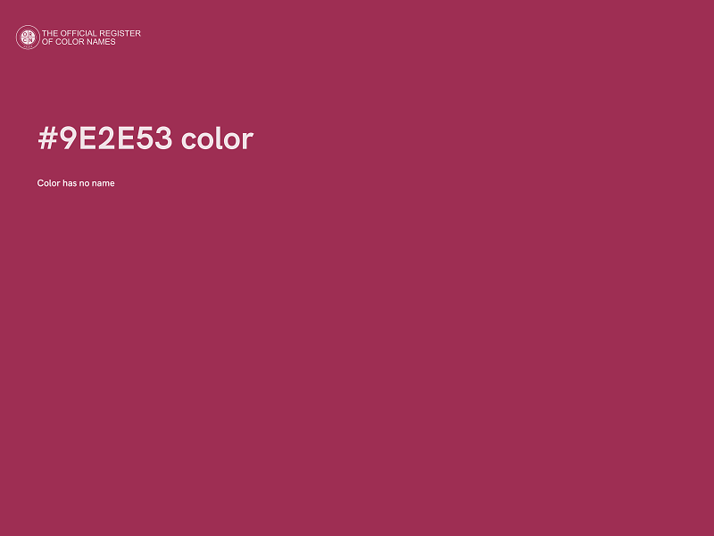 #9E2E53 color image
