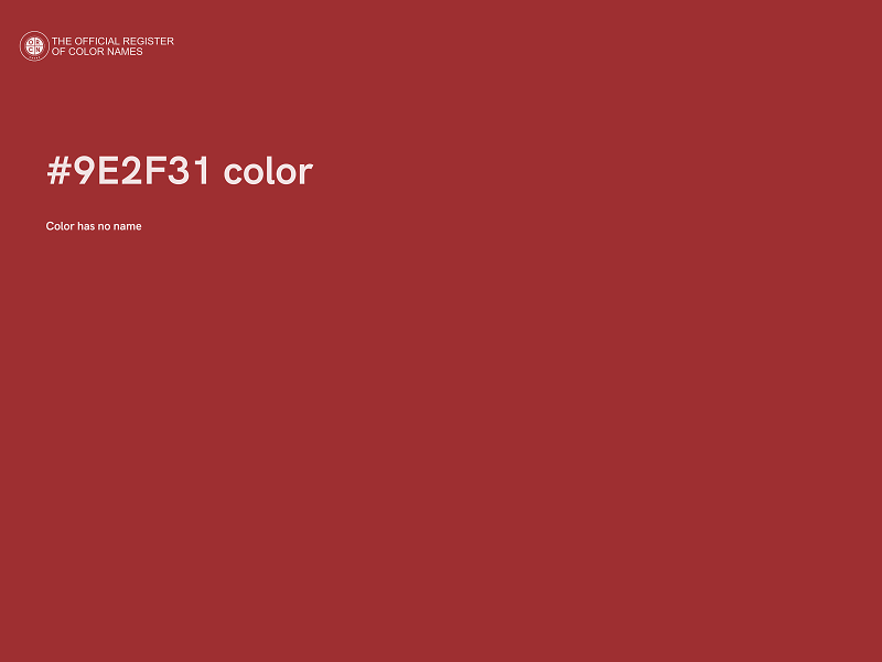 #9E2F31 color image