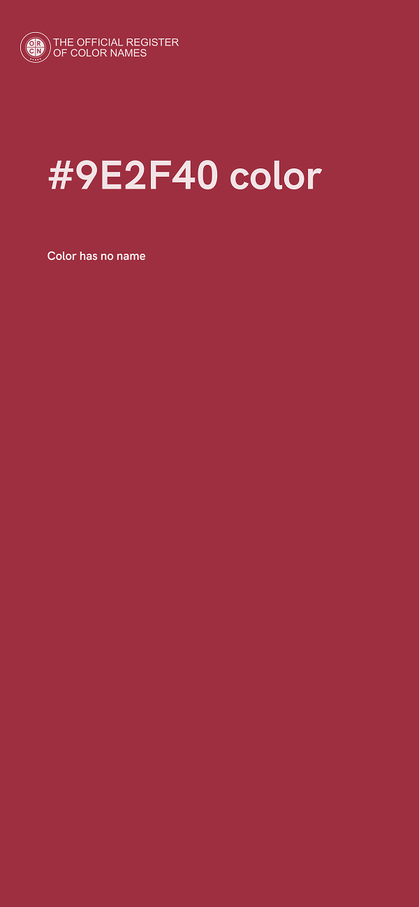 #9E2F40 color image