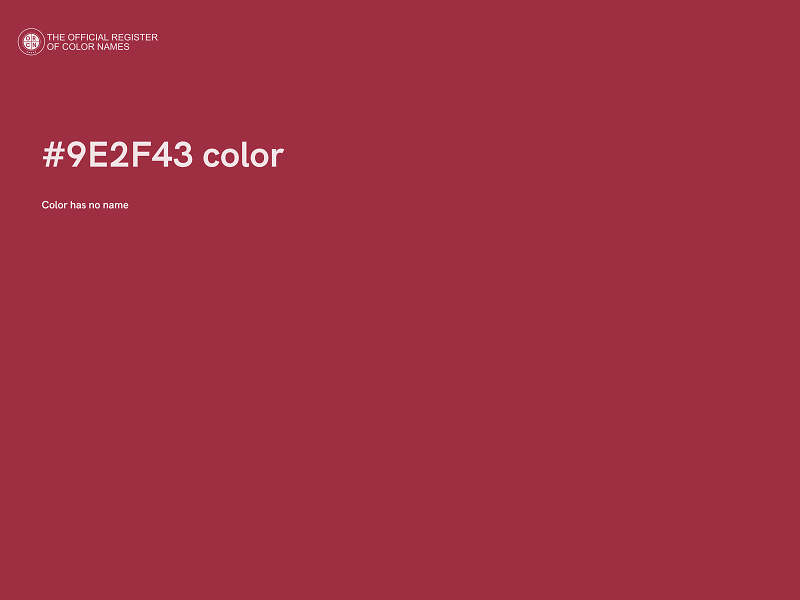 #9E2F43 color image