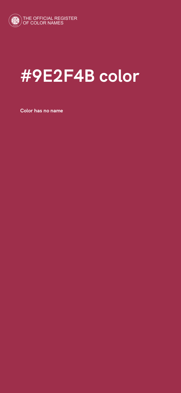 #9E2F4B color image