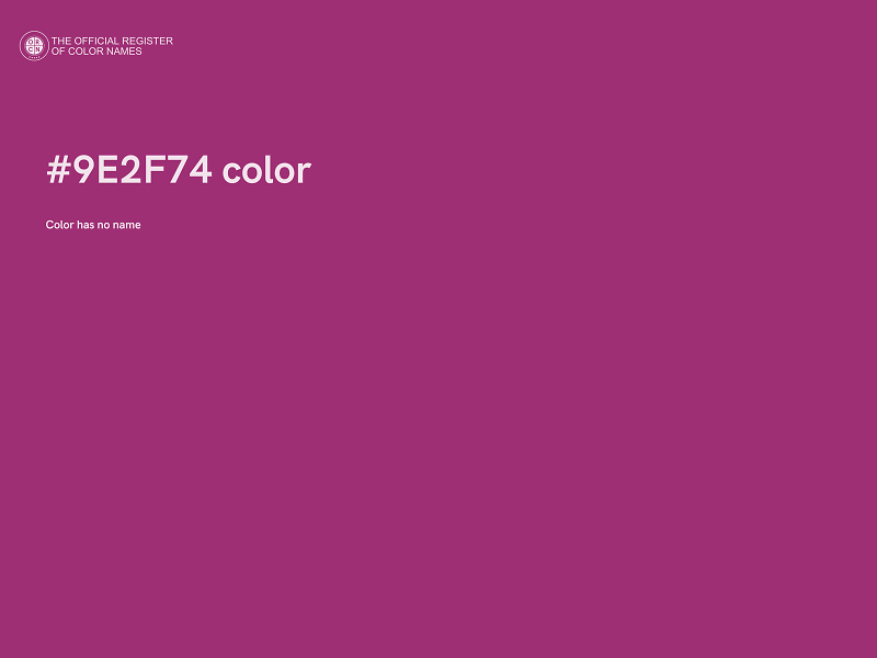 #9E2F74 color image