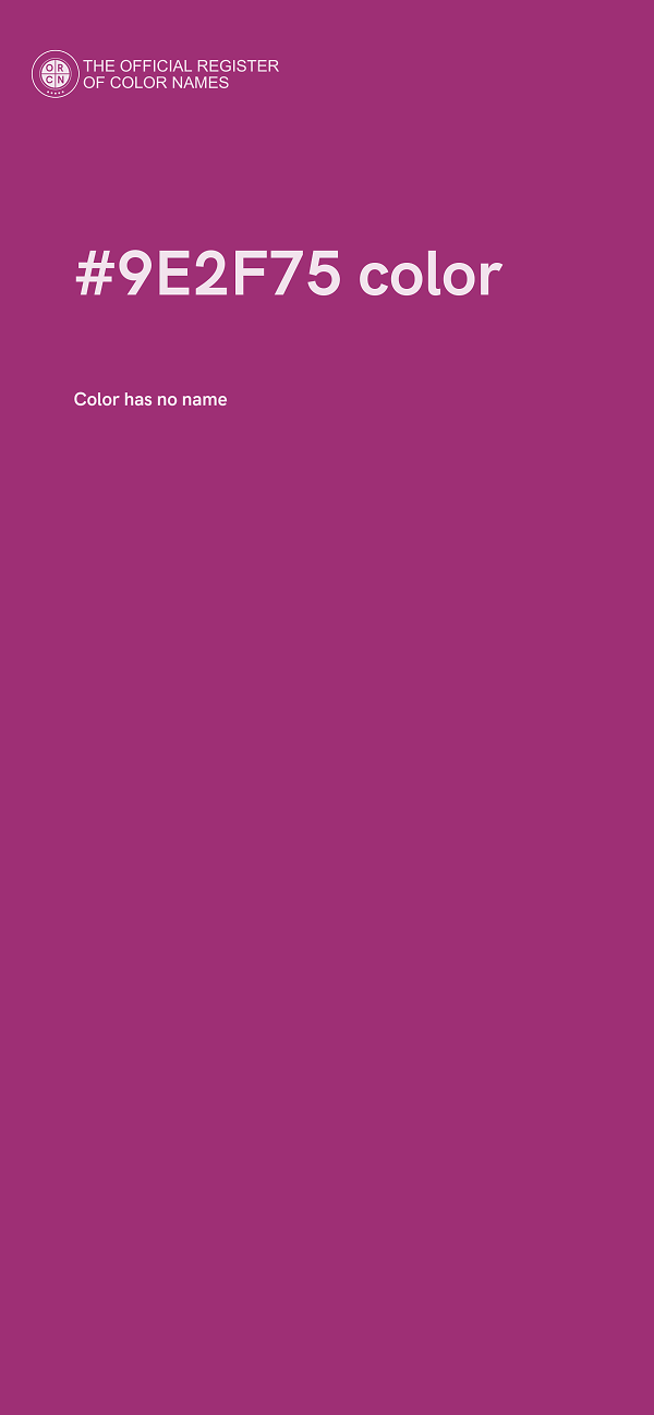 #9E2F75 color image