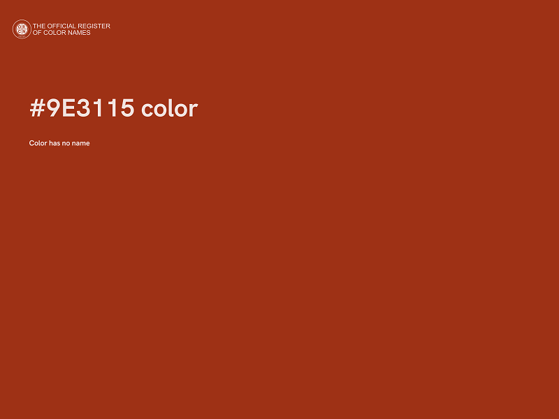 #9E3115 color image