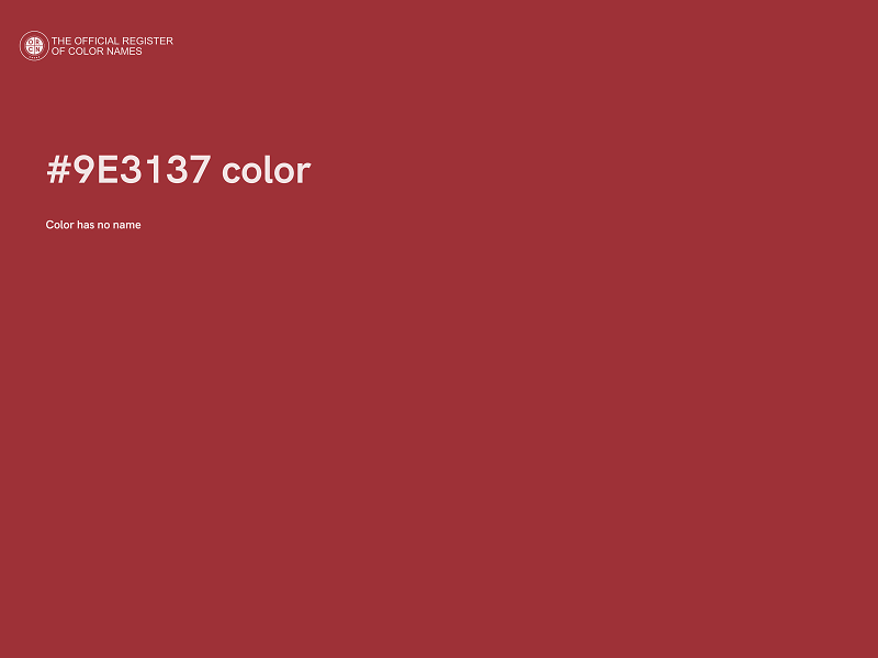 #9E3137 color image