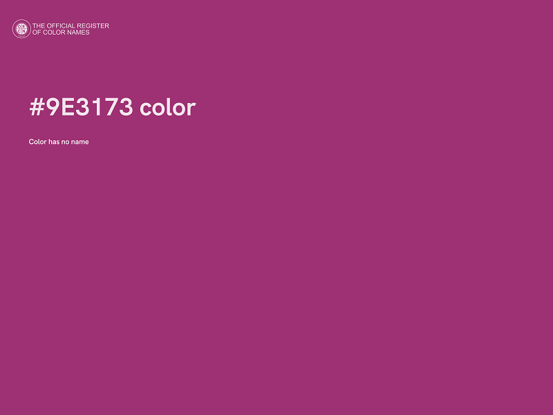 #9E3173 color image