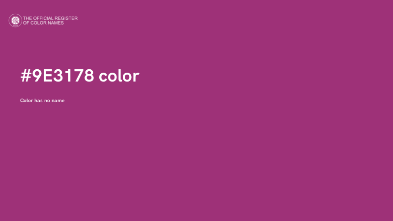 #9E3178 color image
