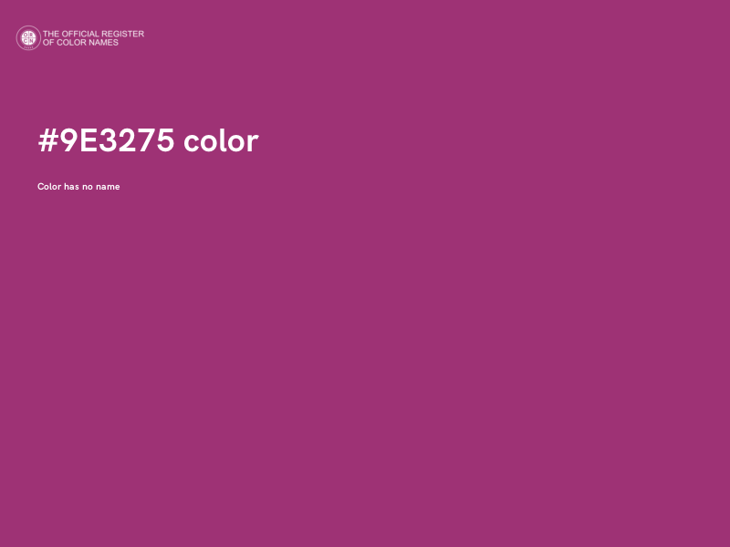 #9E3275 color image