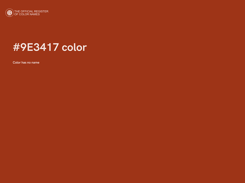 #9E3417 color image