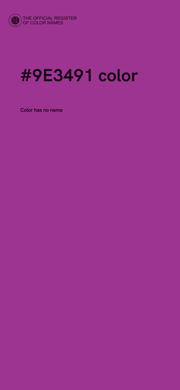 #9E3491 color image