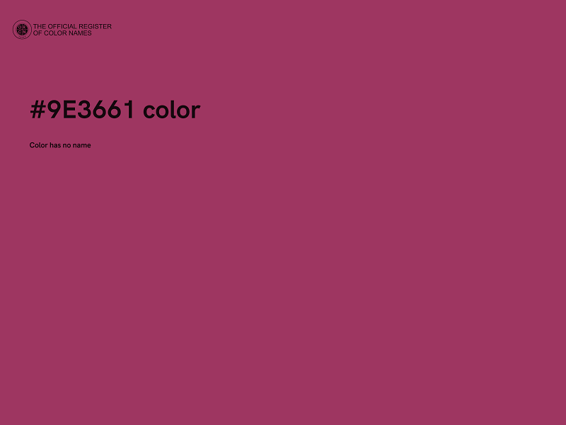 #9E3661 color image