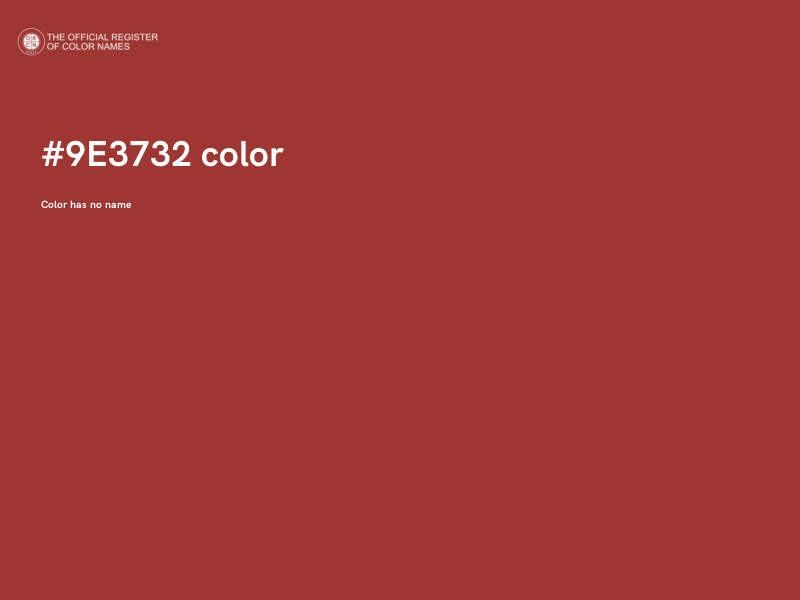 #9E3732 color image