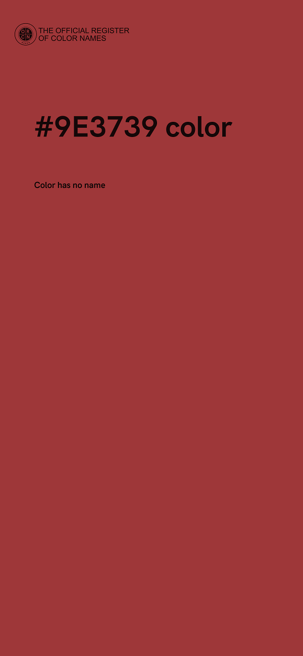 #9E3739 color image
