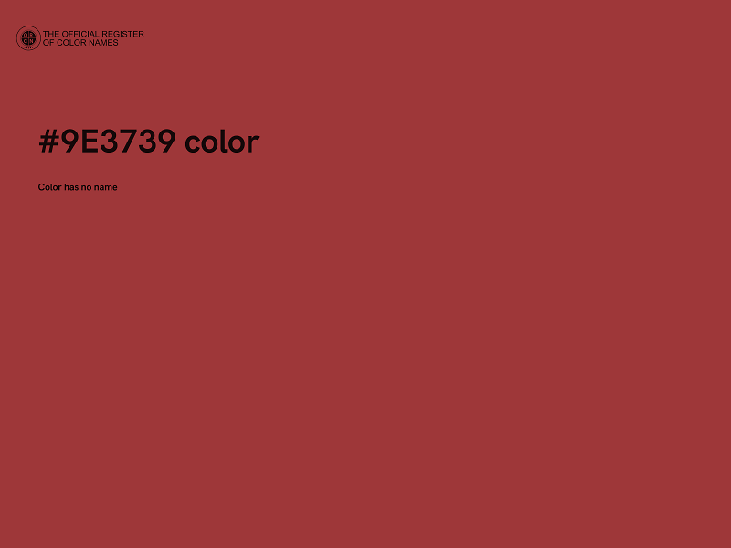 #9E3739 color image