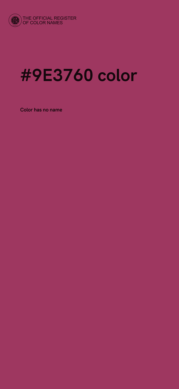 #9E3760 color image