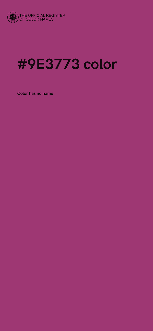 #9E3773 color image