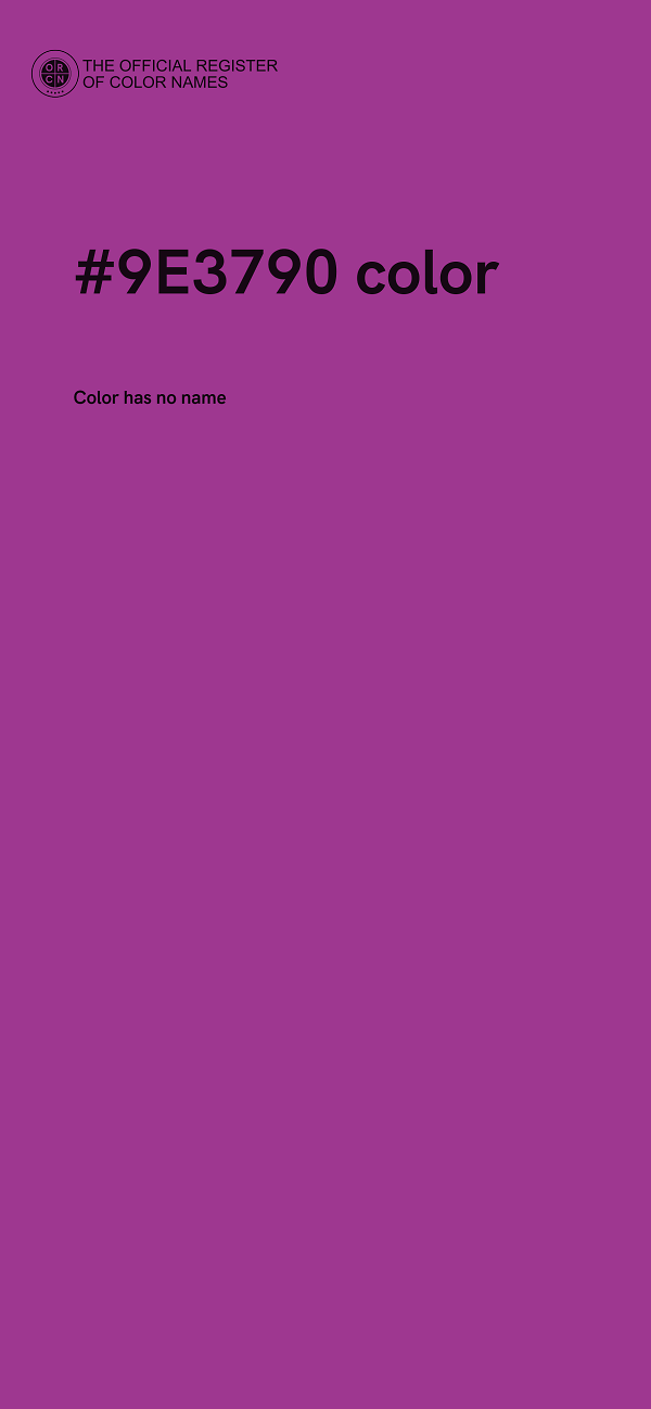 #9E3790 color image