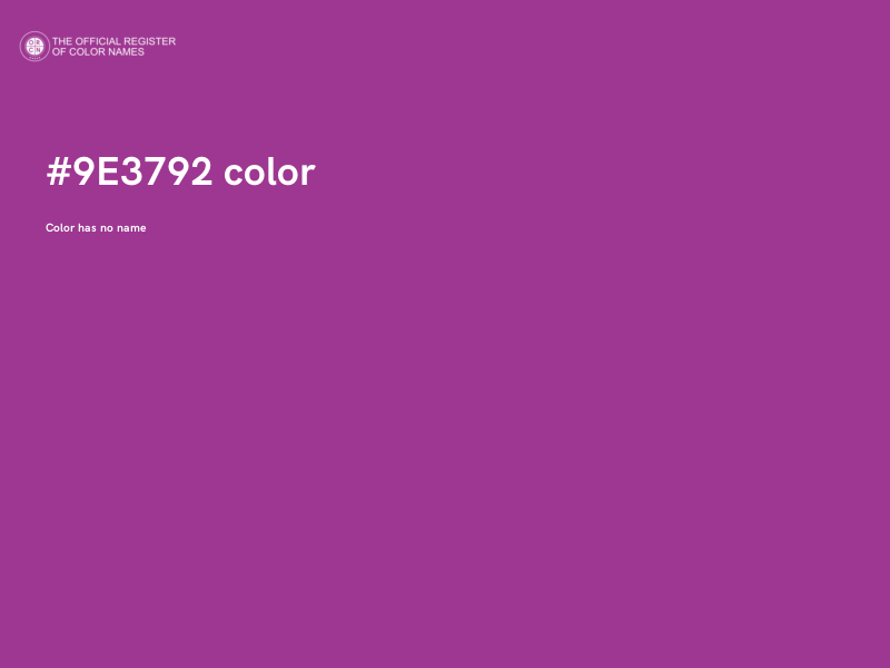#9E3792 color image
