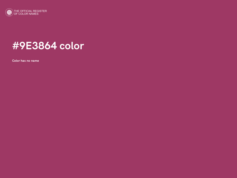 #9E3864 color image
