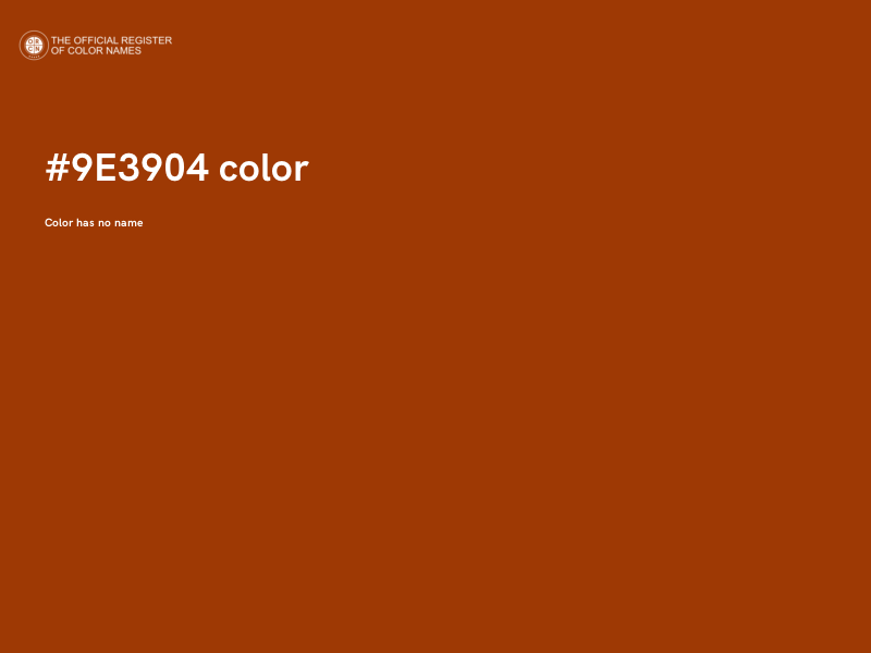 #9E3904 color image
