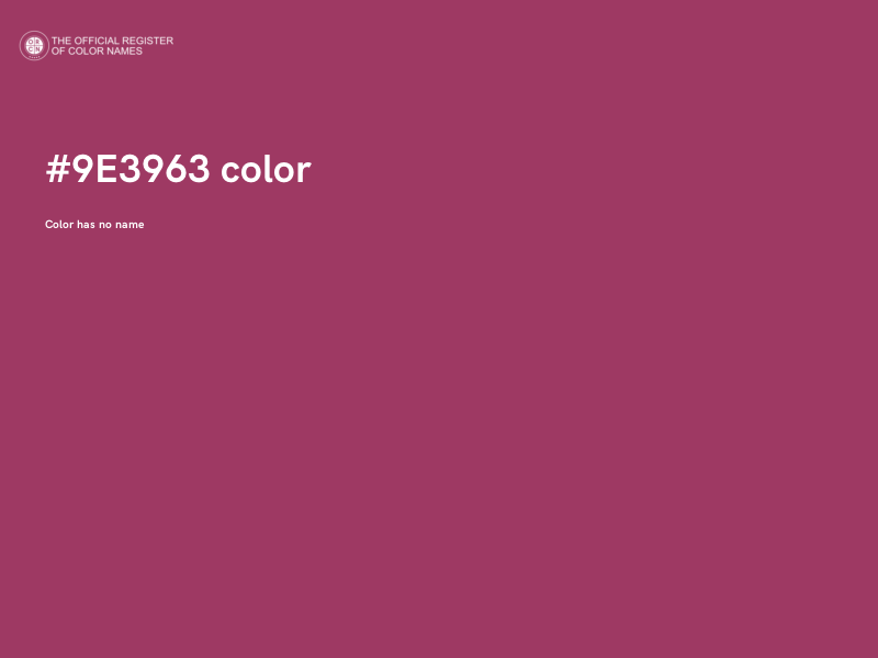 #9E3963 color image