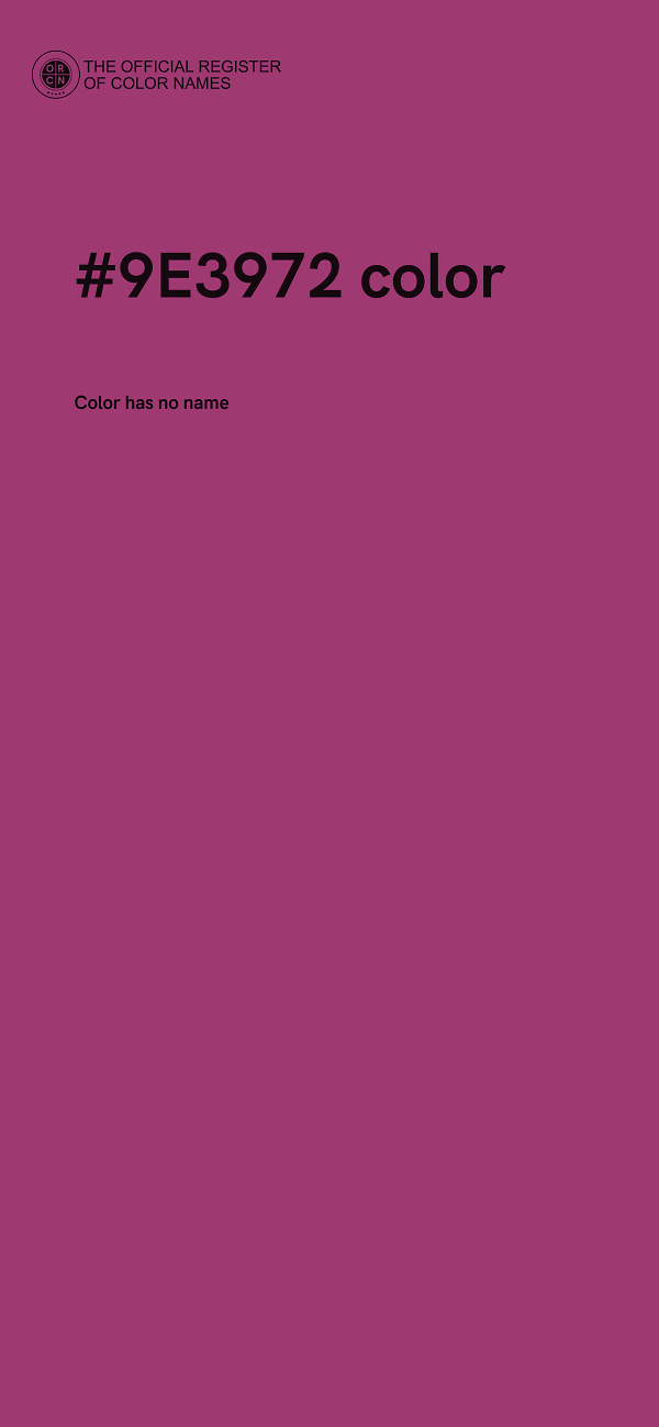 #9E3972 color image