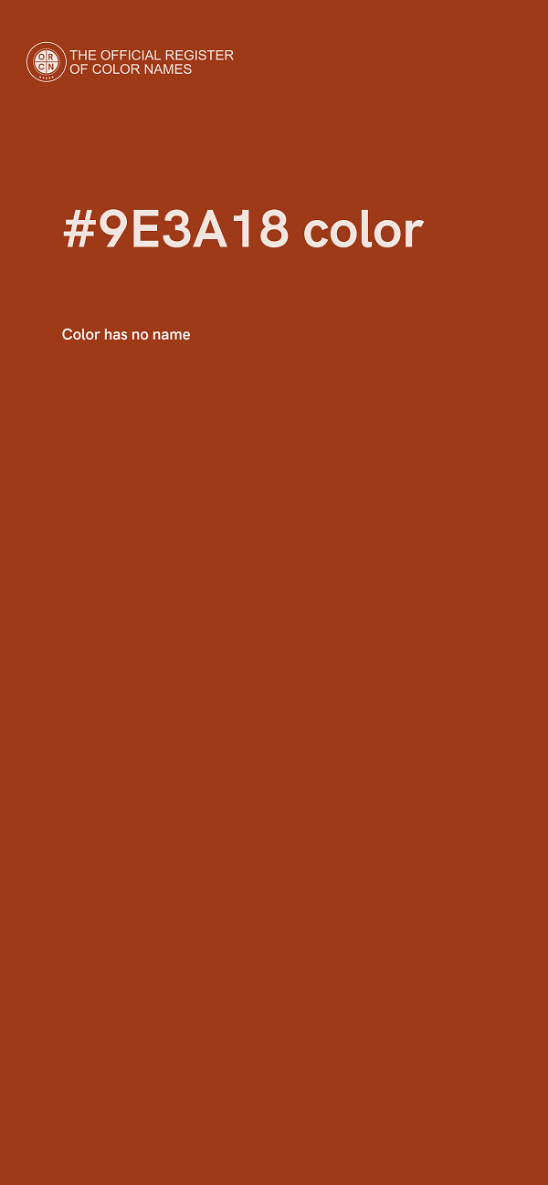 #9E3A18 color image