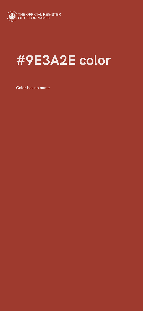 #9E3A2E color image