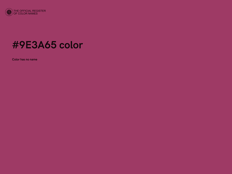 #9E3A65 color image