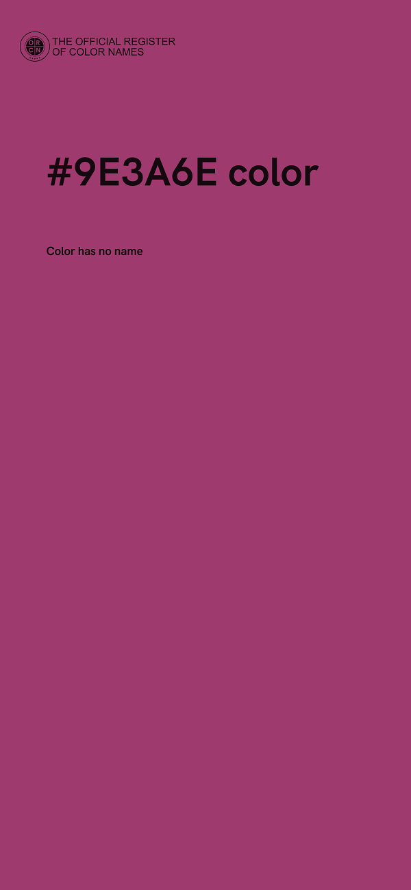 #9E3A6E color image